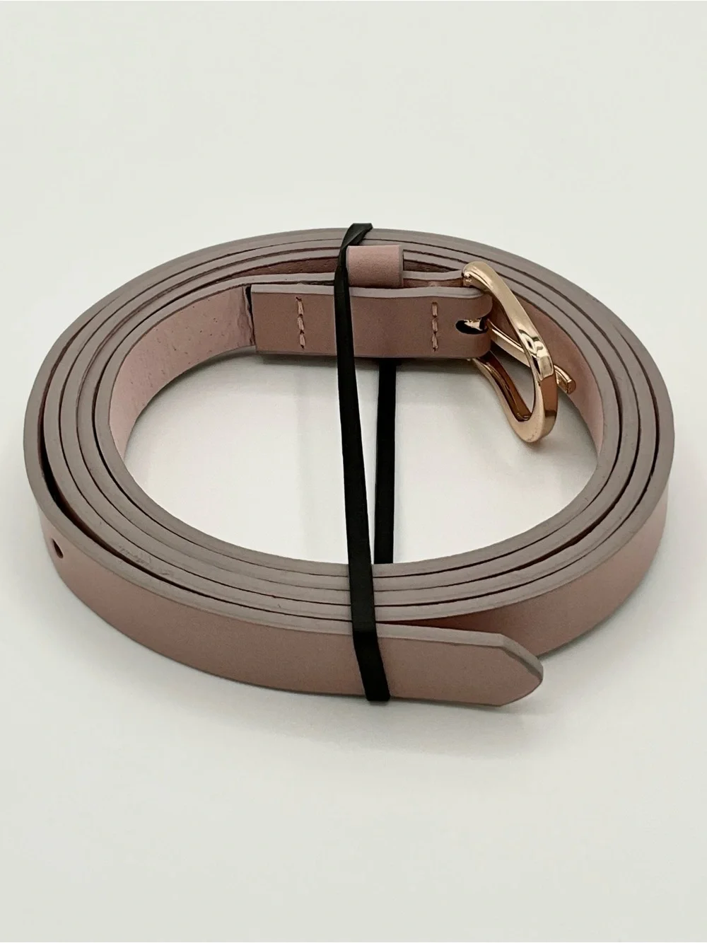 LIKE NEW Torrid Narrow Waist Belt Blush Pink Faux Leather Gold Hardware Size0/00